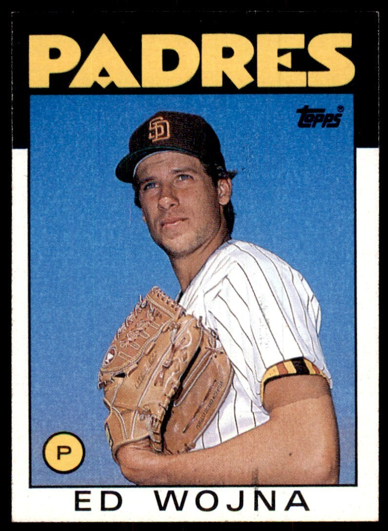 1986 Topps Baseball Card Ed Wojna Rookie B San Diego Padres #211