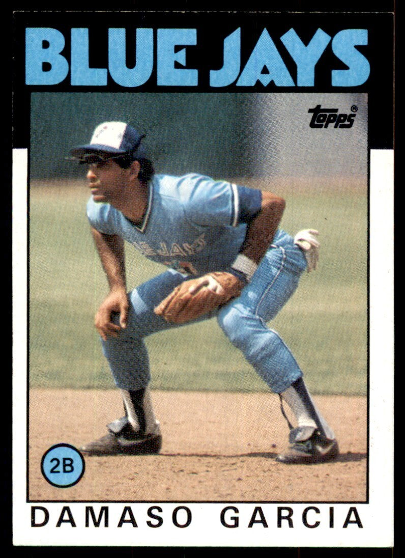 1986 Topps Baseball Card Damaso Garcia Toronto Blue Jays #45