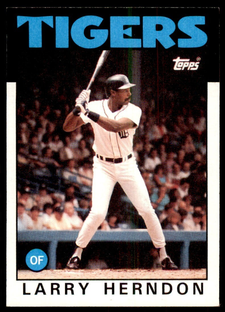 1986 Topps Baseball Card Larry Herndon B Detroit Tigers #688