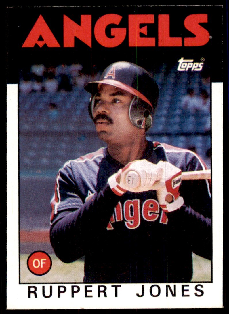 1986 Topps Baseball Card Ruppert Jones California Angels #464