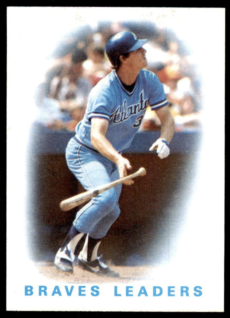 1986 Topps Baseball Card Braves Leaders (Dale Murphy) Atlanta Braves #456