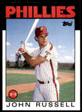 1986 Topps Baseball Card John Russell Philadelphia Phillies #392
