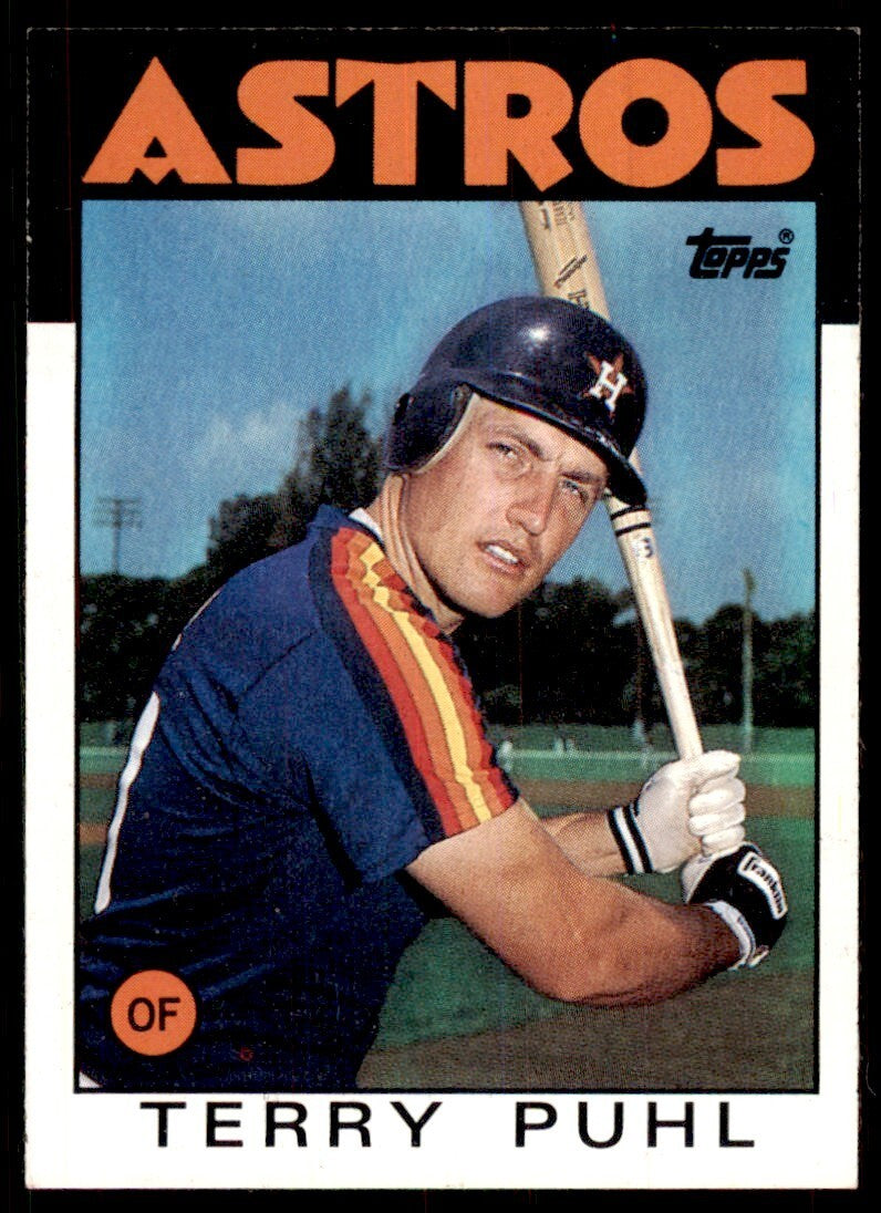 1986 Topps Baseball Card Terry Puhl BB Houston Astros #763