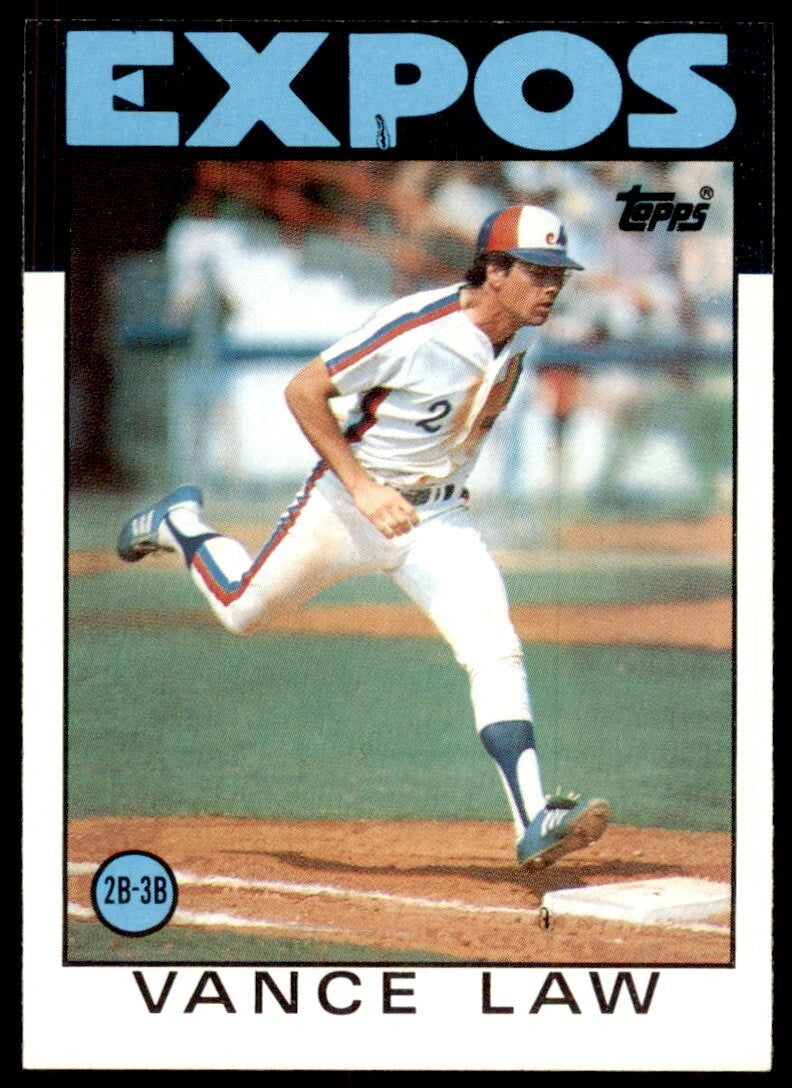 1986 Topps Baseball Card Vance Law A Montreal Expos #787