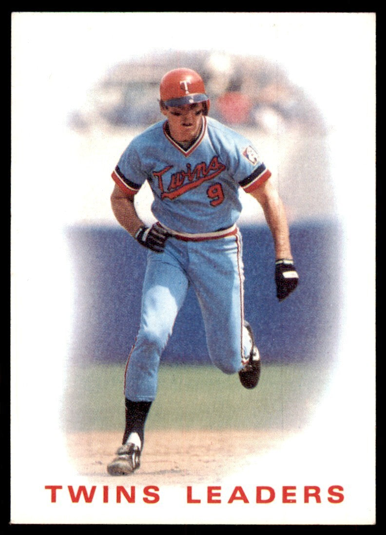 1986 Topps Baseball Card Twins Leaders: Mickey Hatcher Minnesota Twins #786