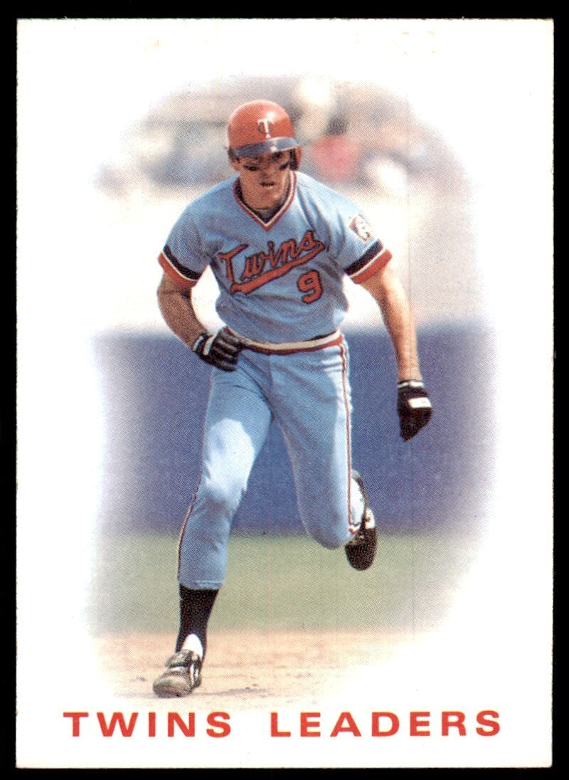 1986 Topps Baseball Card Twins Leaders: Mickey Hatcher A Minnesota Twins #786