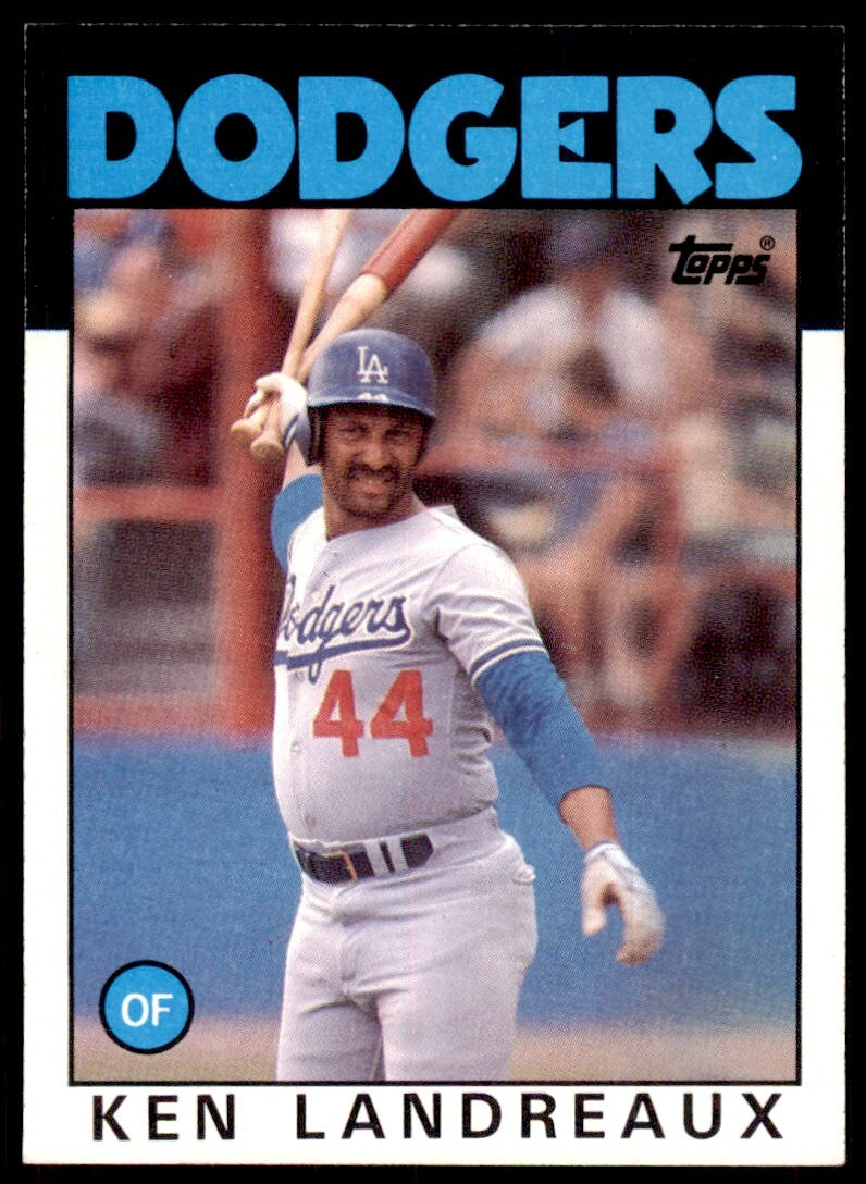 1986 Topps Baseball Card Ken Landreaux BB Los Angeles Dodgers #782