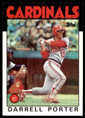 1986 Topps Baseball Card Darrell Porter St. Louis Cardinals #757
