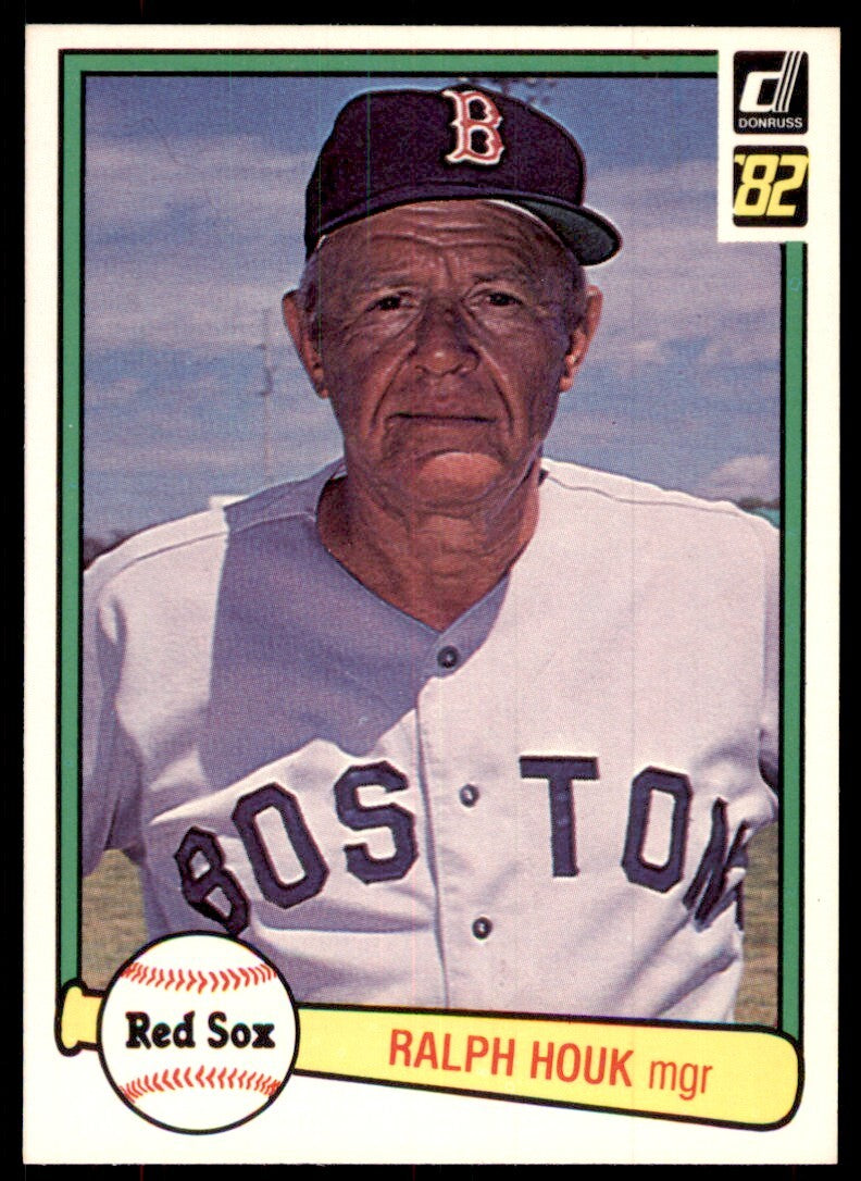 1982 Donruss Baseball Card Ralph Houk Boston Red Sox #282