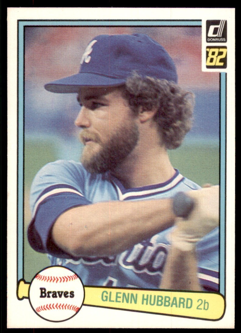 1982 Donruss Baseball Card Glenn Hubbard A Atlanta Braves #436