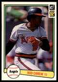 1982 Donruss Baseball Card Rod Carew California Angels #216