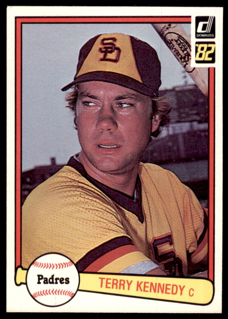 1982 Donruss Baseball Card Terry Kennedy San Diego Padres #121