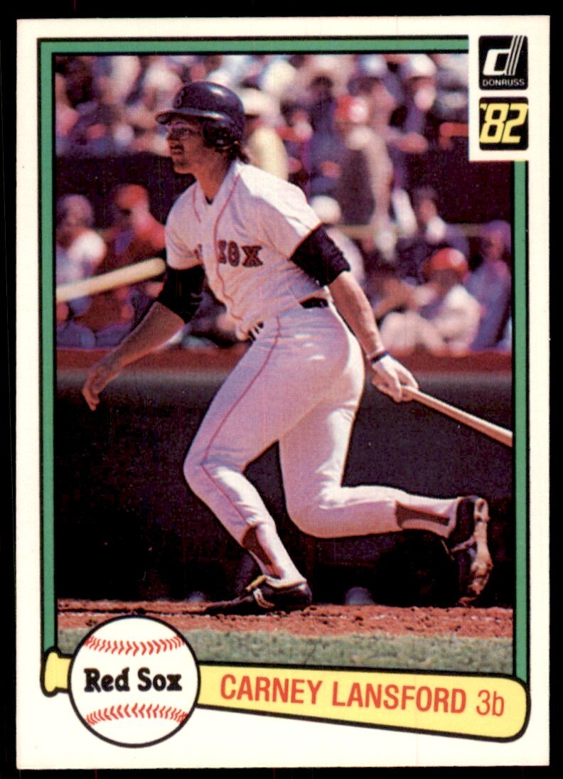 1982 Donruss Baseball Card Carney Lansford Boston Red Sox #82