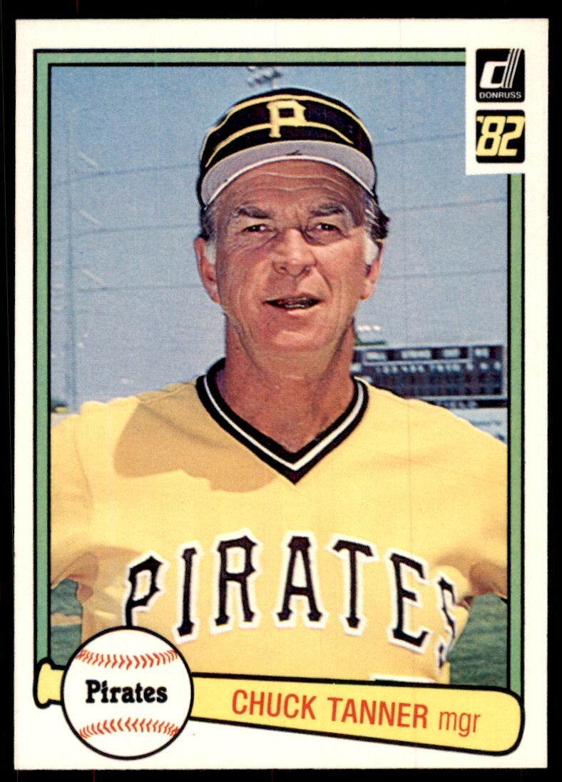 1982 Donruss Baseball Card Chuck Tanner Pittsburgh Pirates #150