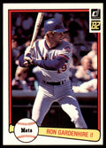 1982 Donruss Baseball Card Ron Gardenhire Rookie New York Mets #649