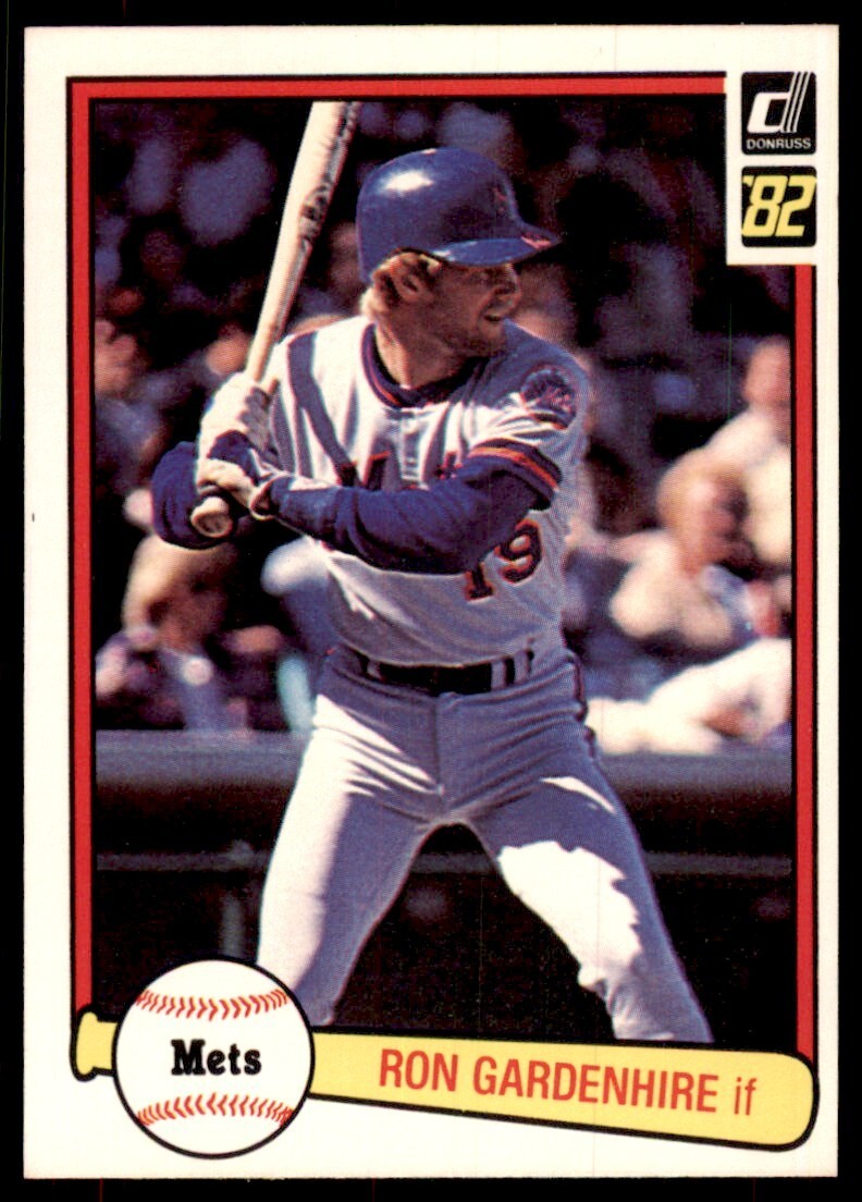 1982 Donruss Baseball Card Ron Gardenhire Rookie New York Mets #649
