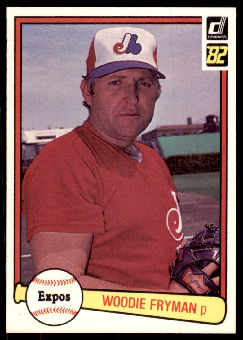 1982 Donruss Baseball Card Woodie Fryman Montreal Expos #68