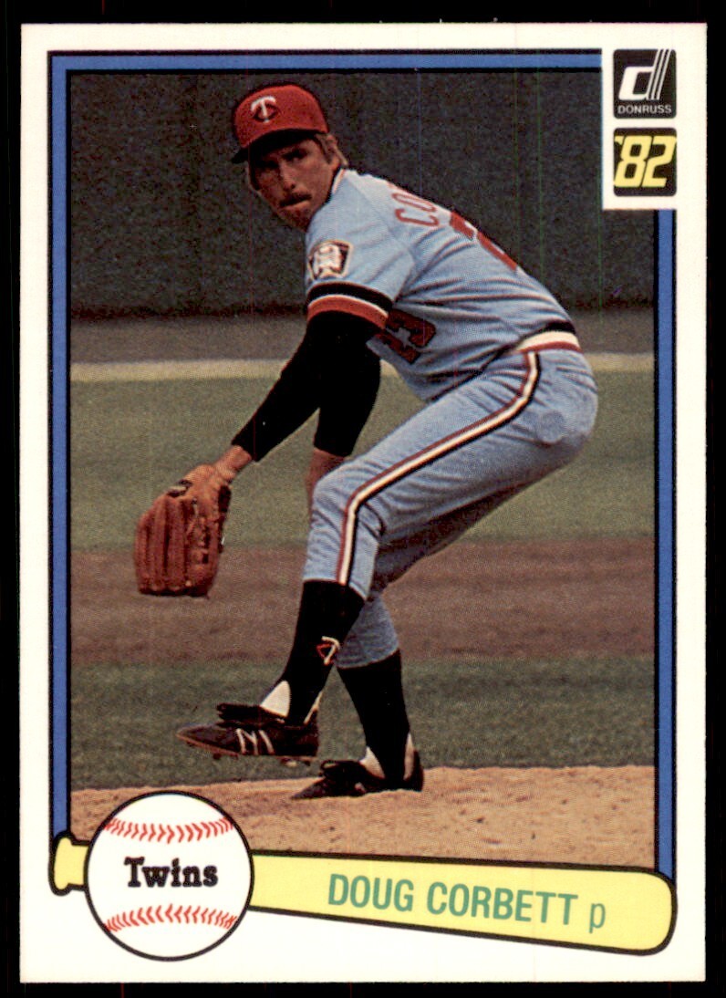 1982 Donruss Baseball Card Doug Corbett A Minnesota Twins #53