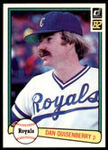 1982 Donruss Baseball Card Dan Quisenberry Kansas City Royals #112