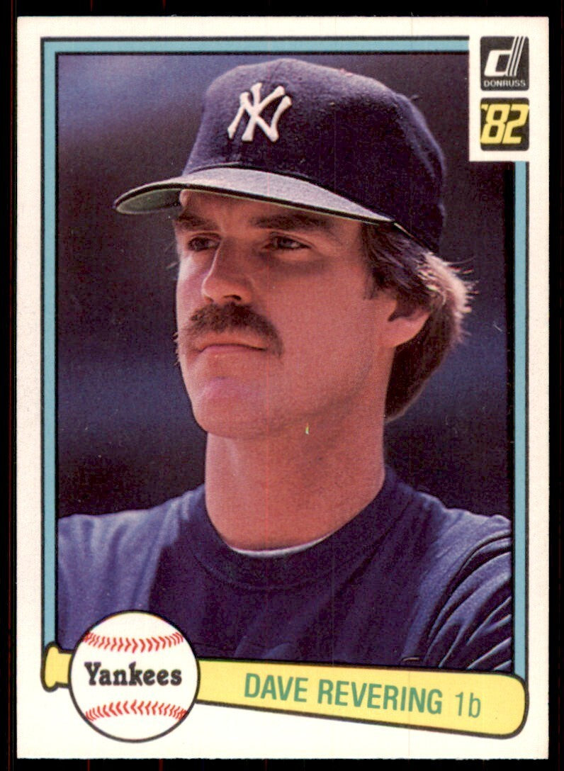 1982 Donruss Baseball Card Dave Revering A New York Yankees #234