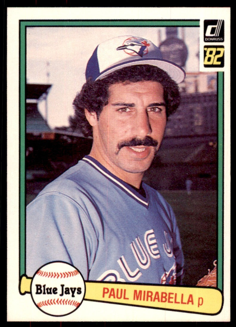 1982 Donruss Baseball Card Paul Mirabella A Toronto Blue Jays #629