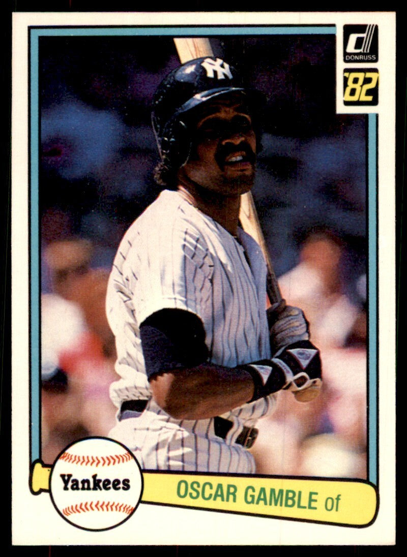 1982 Donruss Baseball Card Oscar Gamble A New York Yankees #360