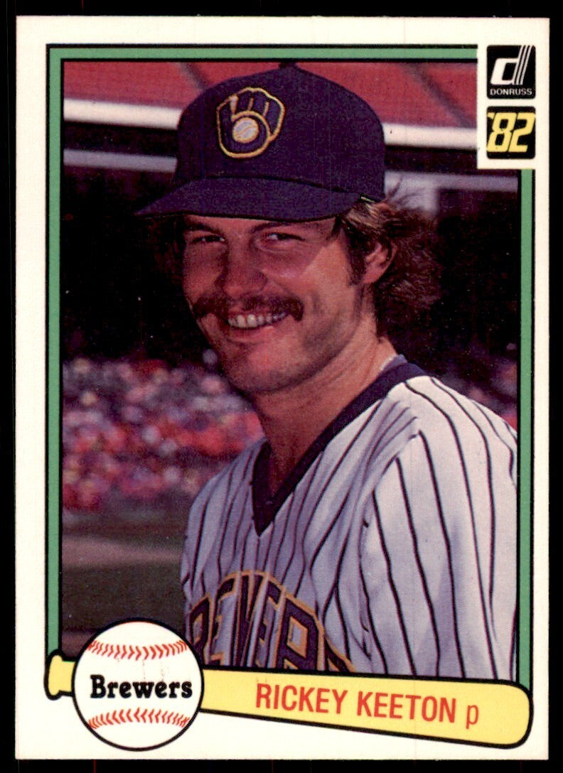 1982 Donruss Baseball Card Rickey Keeton Rookie Milwaukee Brewers #618