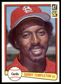 1982 Donruss Baseball Card Garry Templeton St. Louis Cardinals #545