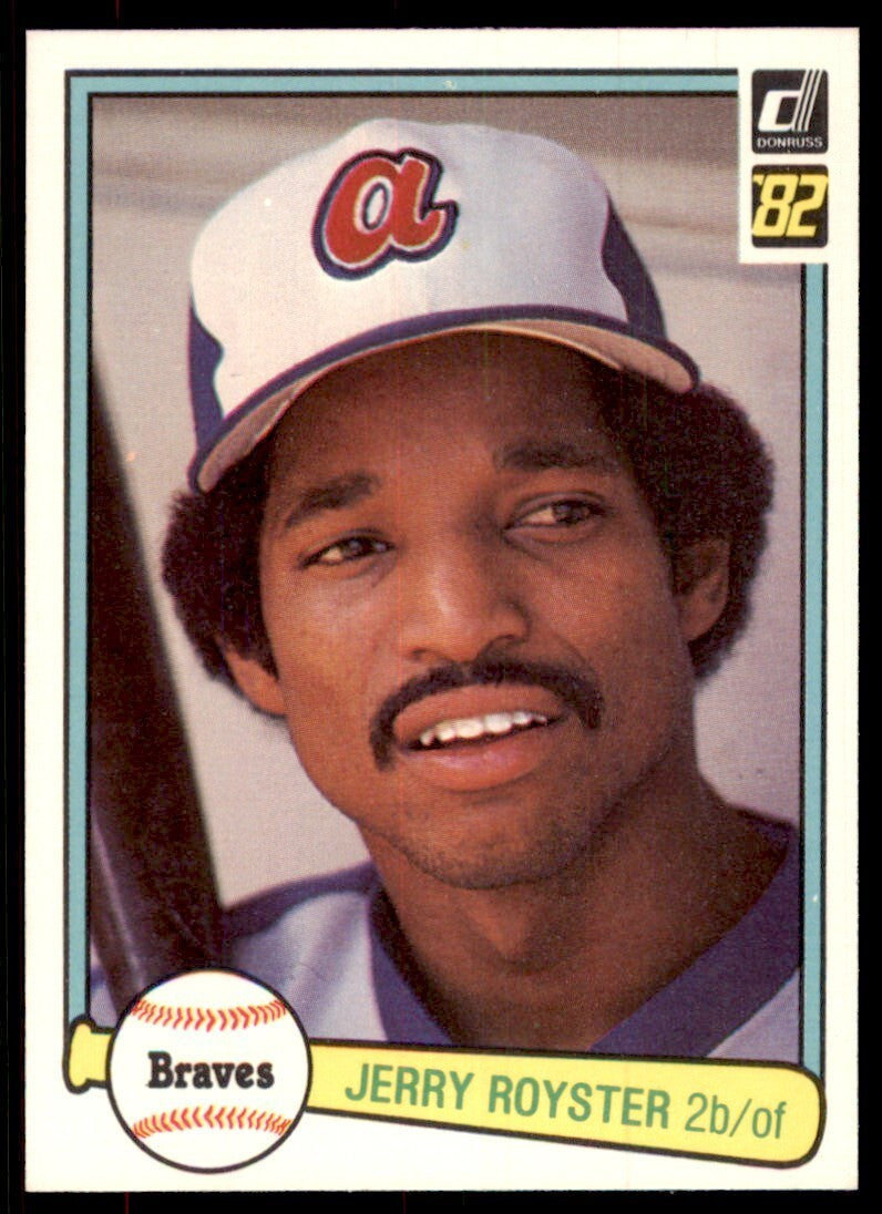 1982 Donruss Baseball Card Jerry Royster B Atlanta Braves #555