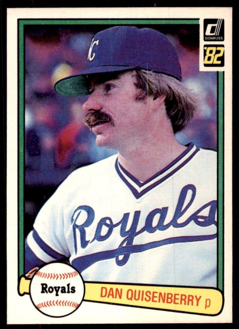1982 Donruss Baseball Card Dan Quisenberry A Kansas City Royals #112