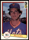 1982 Donruss Baseball Card Neil Allen New York Mets #506
