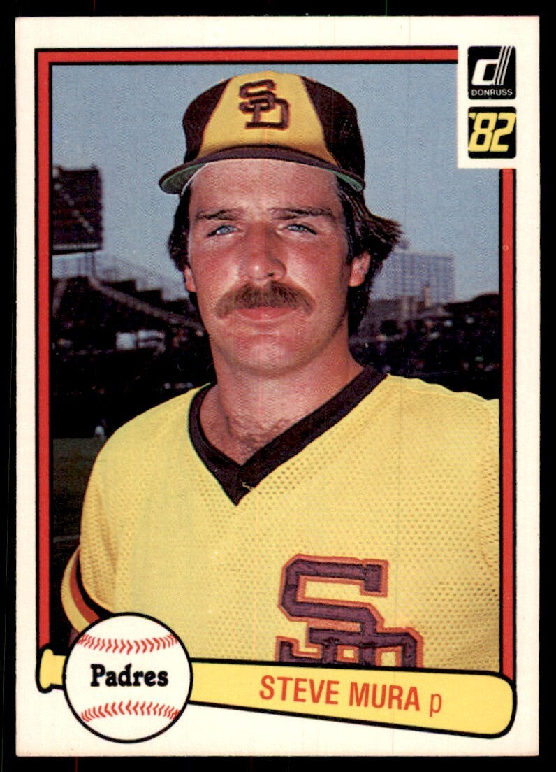 1982 Donruss Baseball Card Steve Mura San Diego Padres #523