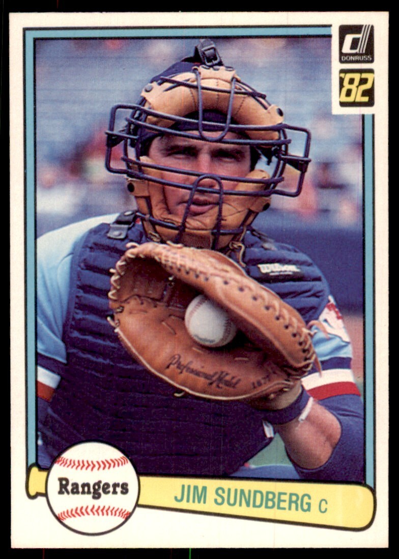 1982 Donruss Baseball Card Jim Sundberg Texas Rangers #268