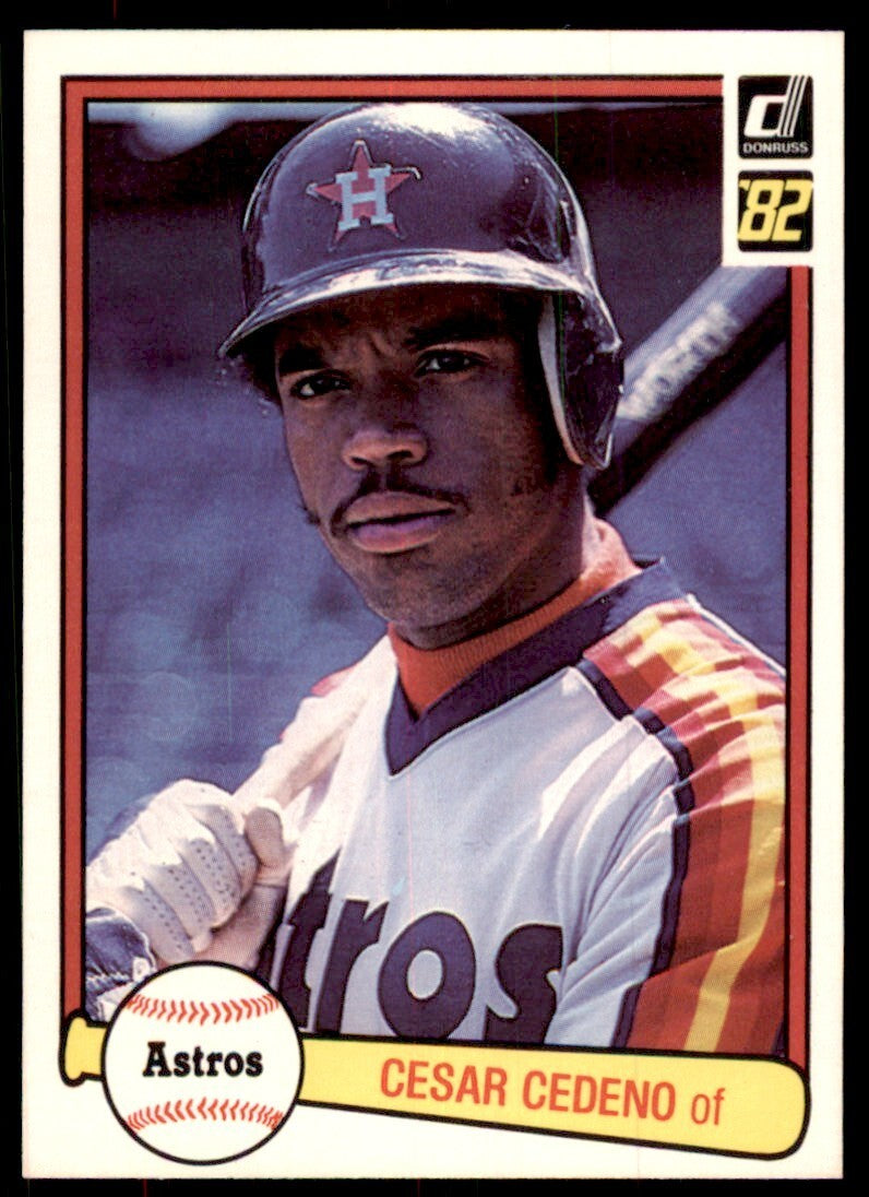 1982 Donruss Baseball Card Cesar Cedeno Houston Astros #118