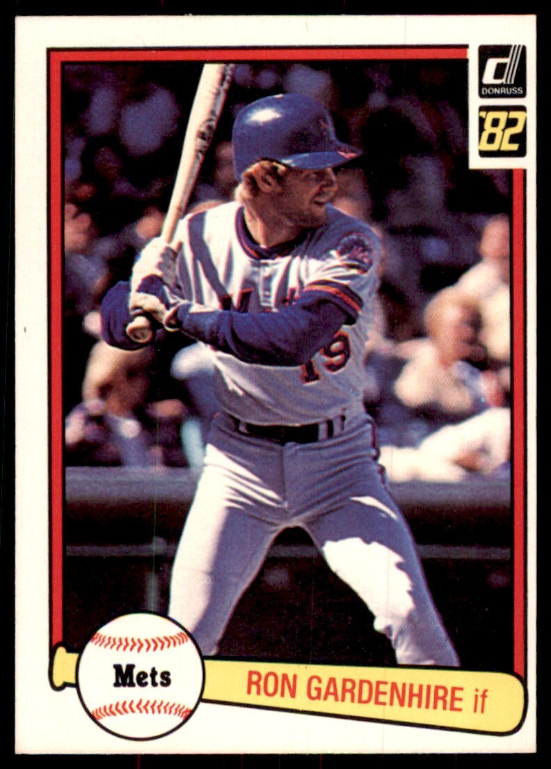 1982 Donruss Baseball Card Ron Gardenhire Rookie AA New York Mets #649