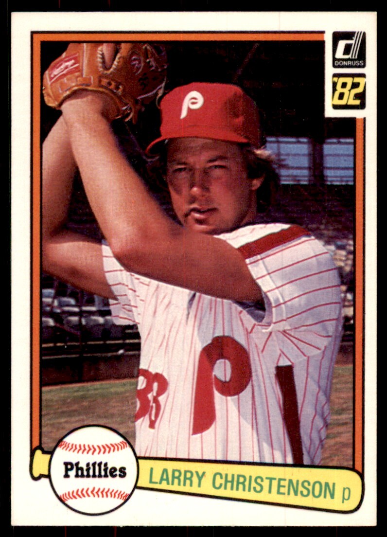 1982 Donruss Baseball Card Larry Christenson Philadelphia Phillies #219