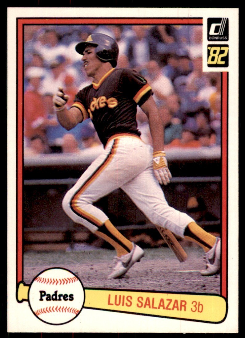 1982 Donruss Baseball Card Luis Salazar AA San Diego Padres #472