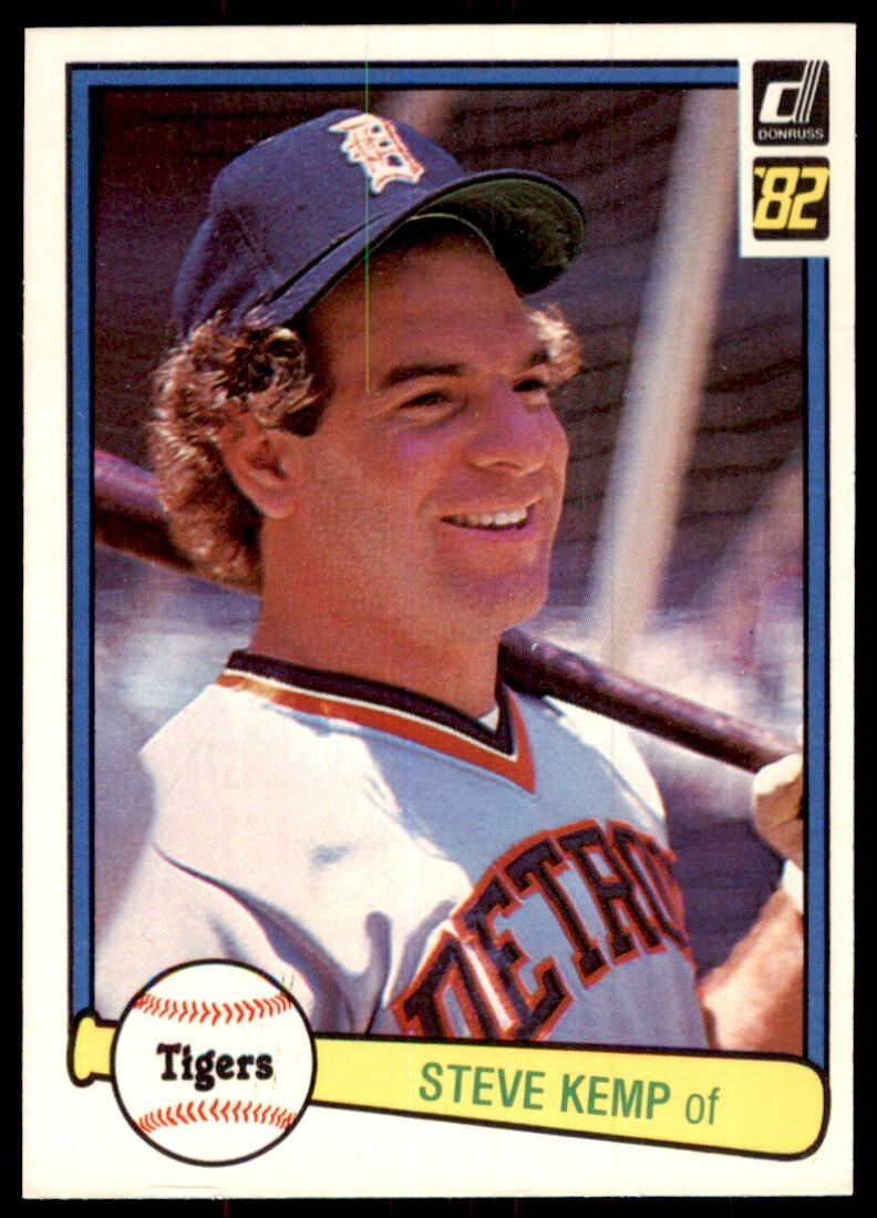 1982 Donruss Baseball Card Steve Kemp AA Detroit Tigers #594
