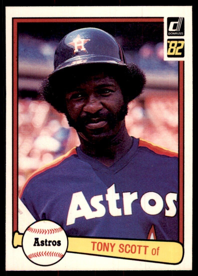1982 Donruss Baseball Card Tony Scott Houston Astros #522