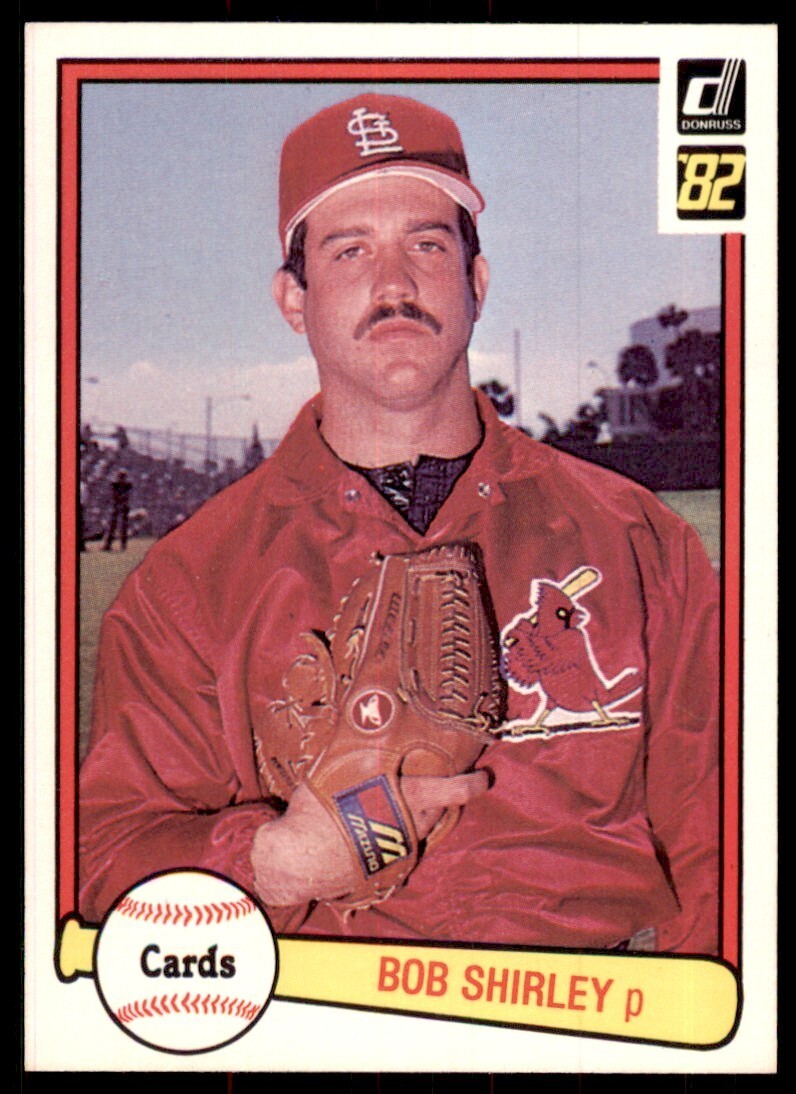 1982 Donruss Baseball Card Bob Shirley AA St. Louis Cardinals #120