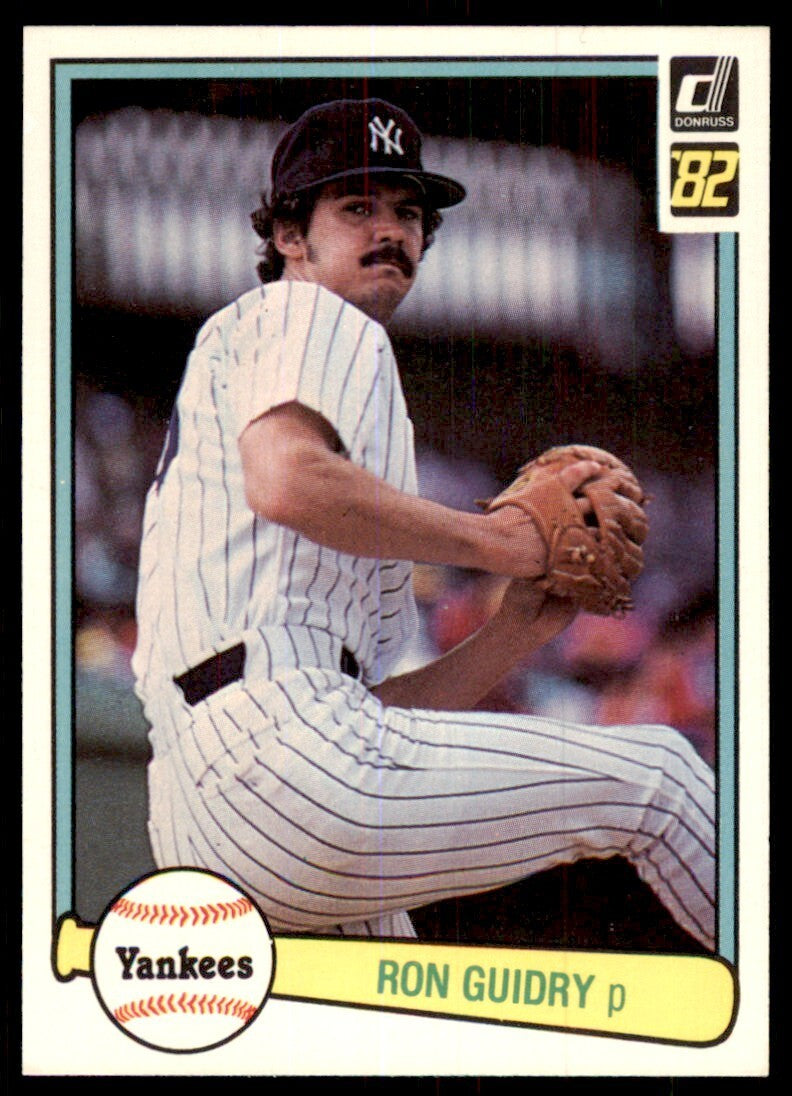 1982 Donruss Baseball Card Ron Guidry G New York Yankees #548