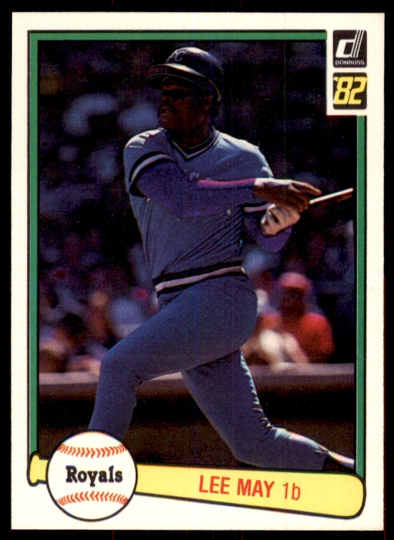 1982 Donruss Baseball Card Lee May G Kansas City Royals #570