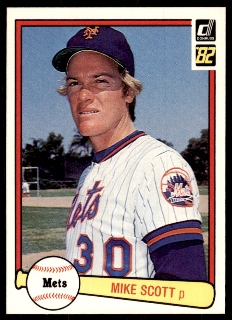 1982 Donruss Baseball Card Mike Scott G New York Mets #128
