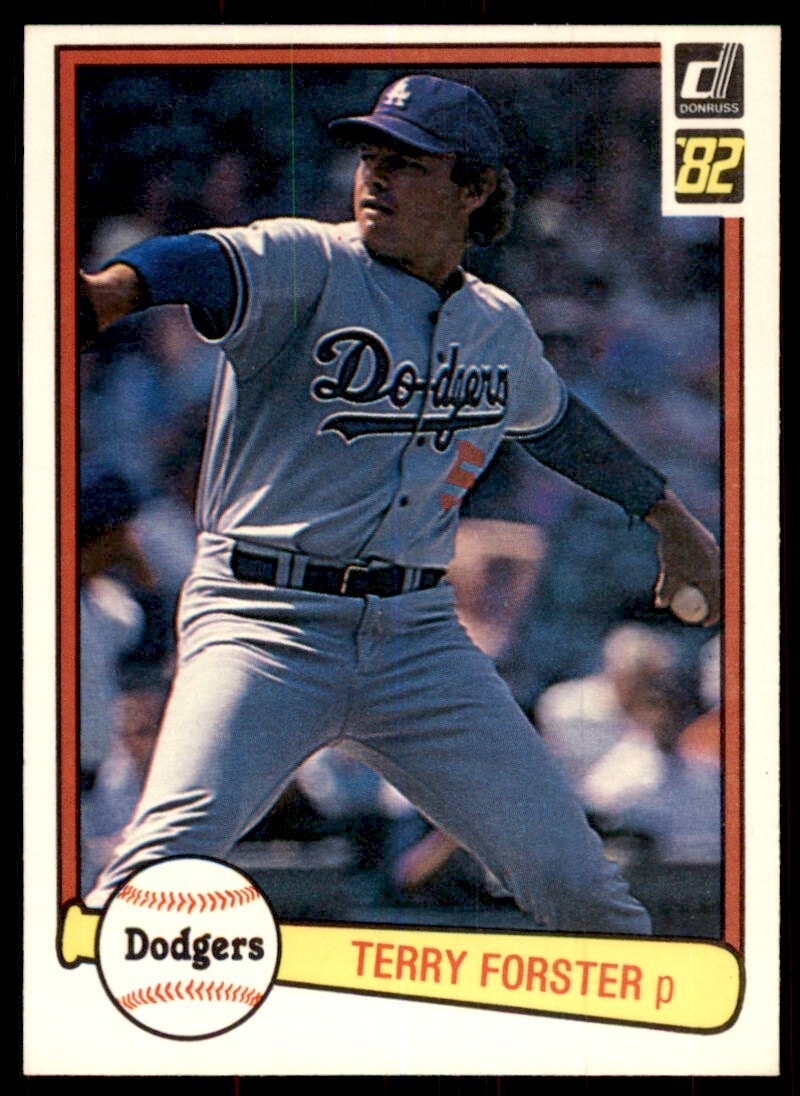 1982 Donruss Baseball Card Terry Forster G Los Angeles Dodgers #362