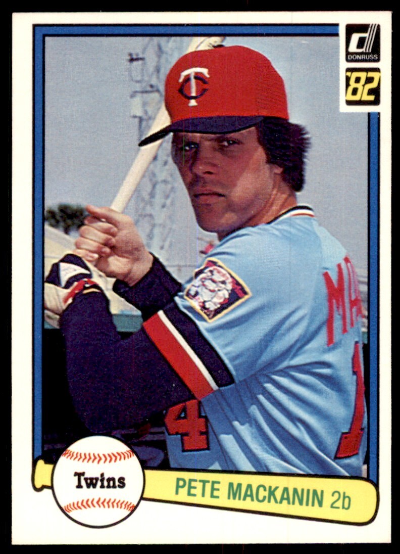 1982 Donruss Baseball Card Pete Mackanin H Minnesota Twins #354