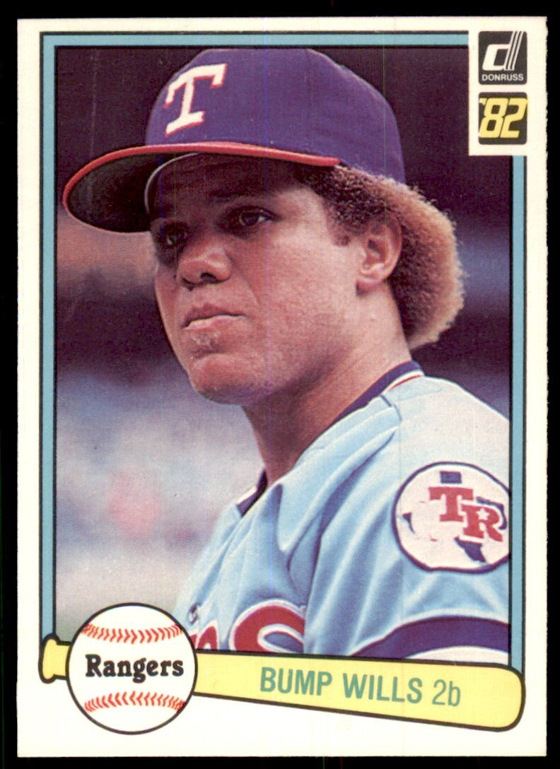 1982 Donruss Baseball Card Bump Wills L Texas Rangers #289