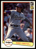 1982 Donruss Baseball Card Terry Forster L Los Angeles Dodgers #362