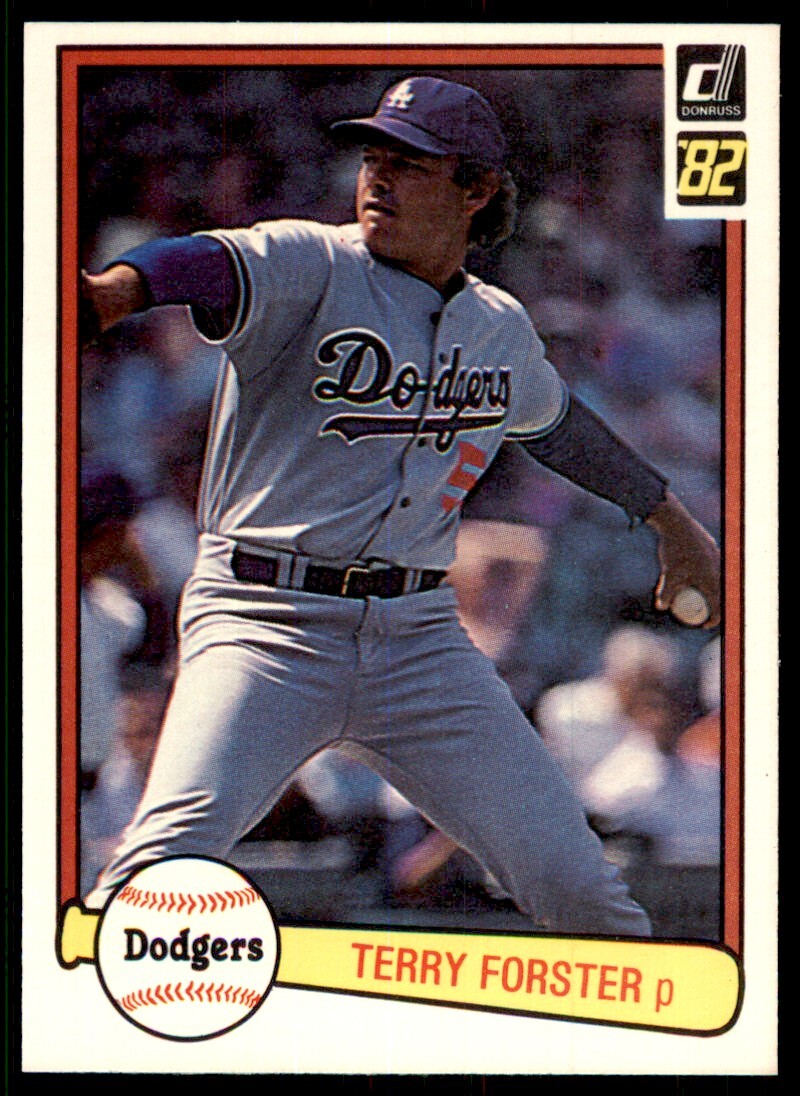 1982 Donruss Baseball Card Terry Forster L Los Angeles Dodgers #362