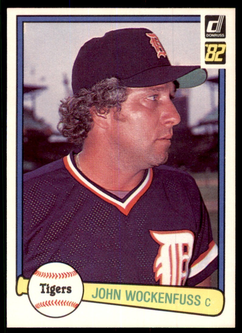 1982 Donruss Baseball Card John Wockenfuss Detroit Tigers #459