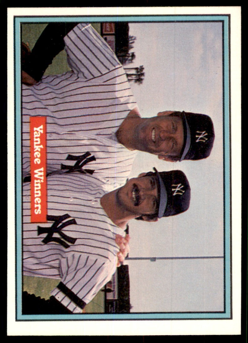 1982 Donruss Baseball Card Ron Guidry/Tommy John M New York Yankees #558
